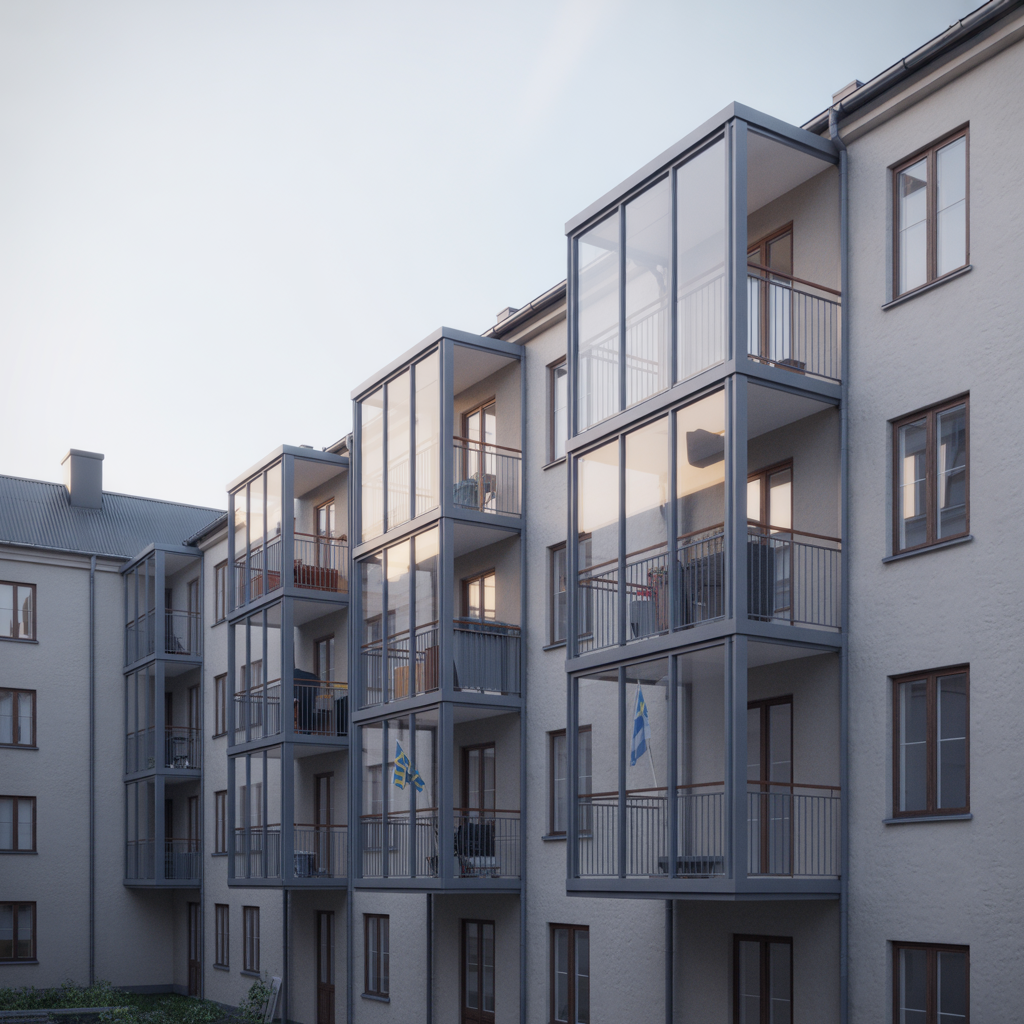 kostnad och garantier for eftermonterad inglasning i brf