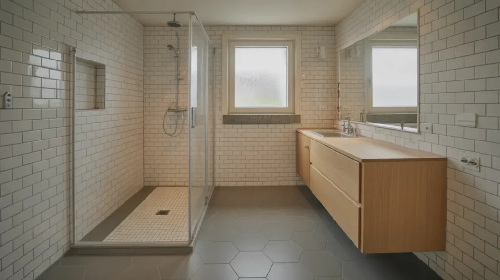 badrumsrenovering med kakel och golvv rme p s dermalm stockholm