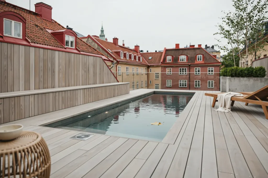 nybyggnation av altan med integrerad pool p s dermalm stockholm